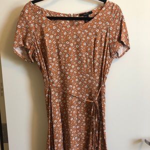 Orange dress with flowers